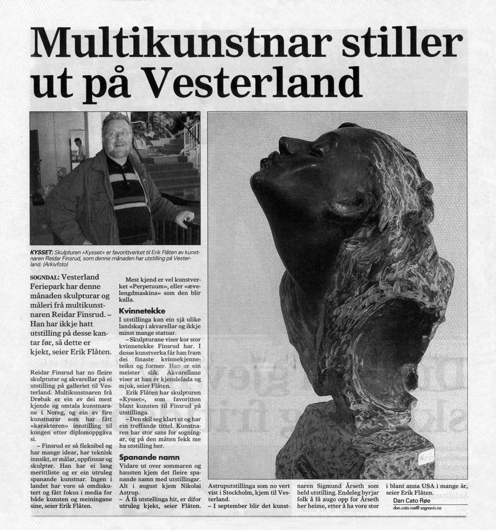 Multikunstner stiller ut på Vesterland